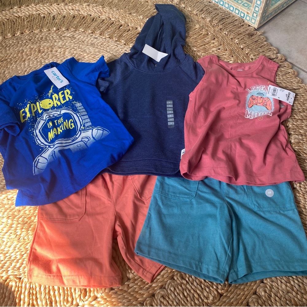 Boys Size 4/4T Clothing Bundle NWT - OshKosh B’gosh & Carter’s